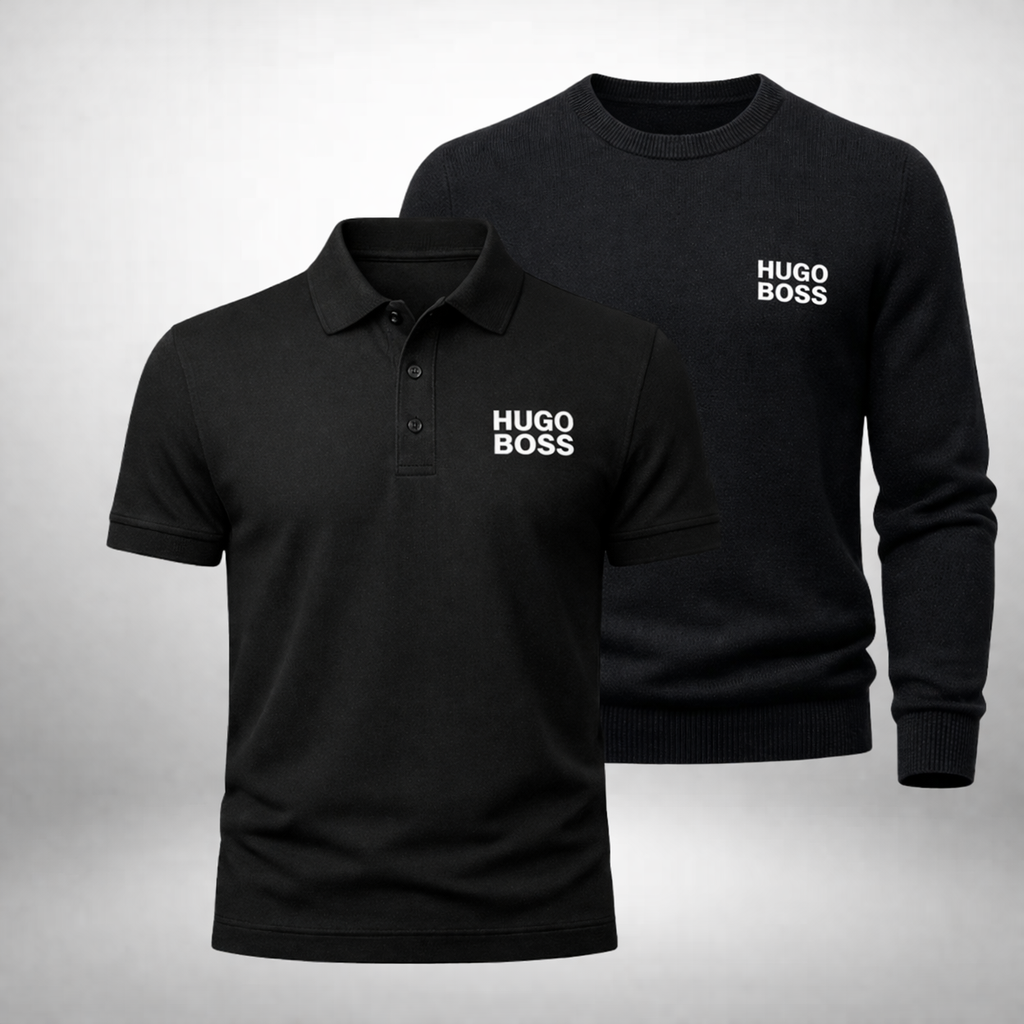 BOSS Set: Polo-Shirt + Pullover – Zeitlose Eleganz für Herren